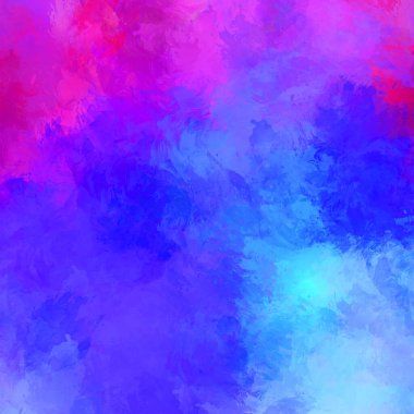 Canlı fırça darbeleriyle boyanmış. Renkli desenli resim. Fırçalanmış duvar kağıdını boya.