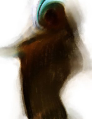 Modern sanat. Renkli çağdaş sanat eserleri. Renkli boya darbeleri. Soyut arkaplanda fırça darbeleri. fırça boyası.