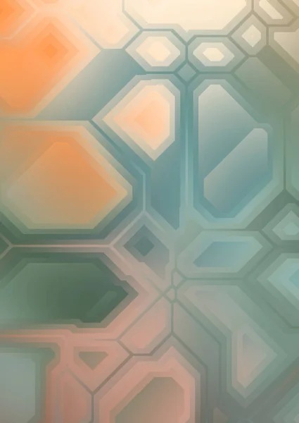 Lagen Van Kleurrijke Levendige Geometrische Vormen Digitale Illustratie Van Een — Stockfoto