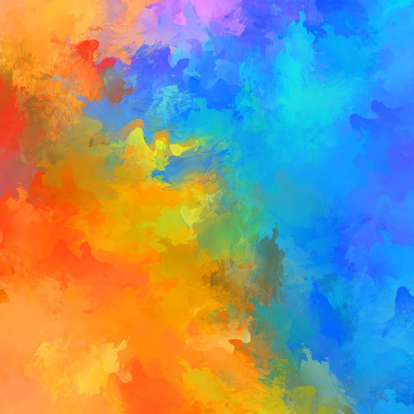 Painted Composition Vibrant Brush Strokes Textured Colorful Painting Paint Brushed — Stock Photo, Image