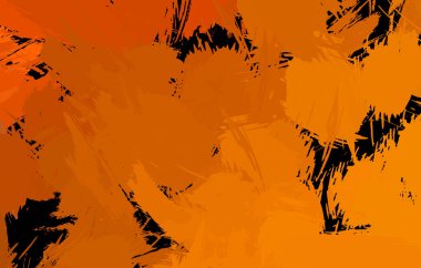 Vahşi fırça darbeleriyle yaratıcı soyut resim. Artistik fırça darbeleriyle donatılmış. Renkli ve canlı bir tasvir. Boyalı sanat.