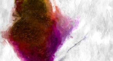 Soyut arkaplanda pürüzlü fırça darbeleri. Fırça boyası. Renkli boya darbeleri. Eşsiz duvar sanatı. Tuvaldeki modern sanat. Renkli çağdaş sanat eserleri. 