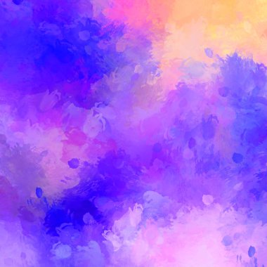 Duvar sanatı Eşsiz ve yaratıcı illüstrasyon. Fırça darbesi ile boyanmış. Renkli fırça darbelerinin soyut arkaplanı. Fırçalanmış canlı duvar kâğıdı. Boyalı sanatsal yaratım.