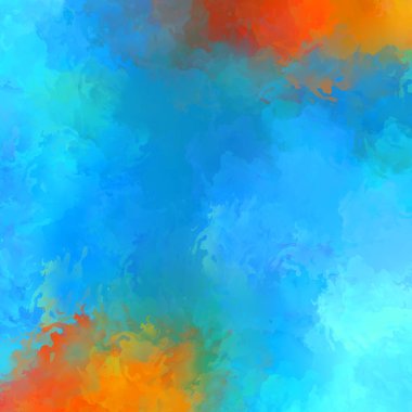 Duvar sanatı Eşsiz ve yaratıcı illüstrasyon. Fırça darbesi ile boyanmış. Renkli fırça darbelerinin soyut arkaplanı. Fırçalanmış canlı duvar kâğıdı. Boyalı sanatsal yaratım.