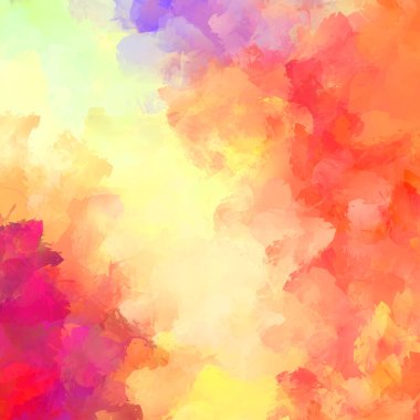 Duvar sanatı Eşsiz ve yaratıcı illüstrasyon. Fırça darbesi ile boyanmış. Renkli fırça darbelerinin soyut arkaplanı. Fırçalanmış canlı duvar kâğıdı. Boyalı sanatsal yaratım.