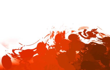 Taranmış Boyalı Soyut Arkaplan. Vahşi kaotik fırça darbeleri. Boya darbeleri. 2D İllüstrasyon. Fırça darbeli resim. 