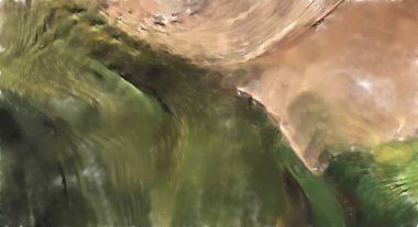 Modern sanat. Renkli çağdaş sanat eserleri. Renkli boya darbeleri. Soyut arkaplanda fırça darbeleri. fırça boyası.