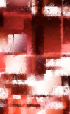 Modern sanat. Renkli çağdaş sanat eserleri. Renkli boya darbeleri. Soyut arkaplanda fırça darbeleri. Fırça boyası. Eşsiz duvar sanatı.