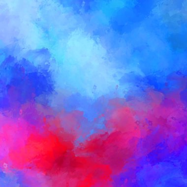 Canlı fırça darbeleriyle boyanmış. Renkli desenli resim. Fırçalanmış duvar kağıdını boya.