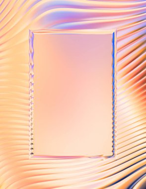 Soyut çerçeveli arkaplan. Renkli, canlı, dalgalı bir duvar kağıdı. Merkezi çerçeveli yaratıcı grafik 2d çizim. Dinamik şekilli modaya uygun sıvı örtüsü.