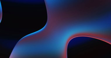 Soyut arkaplan. Değişken renk değişim dalgaları, dinamik hareketlerle. Işık dalgalarının neon renkli soyut tasarımı. Duvar kağıdı, afiş, arkaplan, kart, kitap illüstrasyonu, web sitesi.