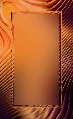 Soyut çerçeveli arkaplan. Renkli, canlı, dalgalı bir duvar kağıdı. Merkezi çerçeveli yaratıcı grafik 2d çizim. Dinamik şekilli modaya uygun sıvı örtüsü.