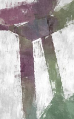 Soyut arkaplanda pürüzlü fırça darbeleri. Fırça boyası. Renkli boya darbeleri. Eşsiz duvar sanatı. Tuvaldeki modern sanat. Renkli çağdaş sanat eserleri. 