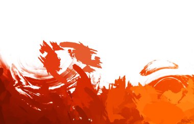 Taranmış Boyalı Soyut Arkaplan. Vahşi kaotik fırça darbeleri. Boya darbeleri. 2D İllüstrasyon. Fırça darbeli resim. 