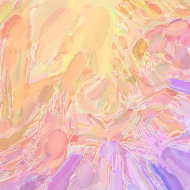 Soyut doku. Yüzeyde etkileyici el yapımı suluboya. Suluboya fırça darbeleri. Modern sanat. Çok renkli arkaplan. Çağdaş duvar sanatı. Renkli bir fon. 2d illüstrasyon.