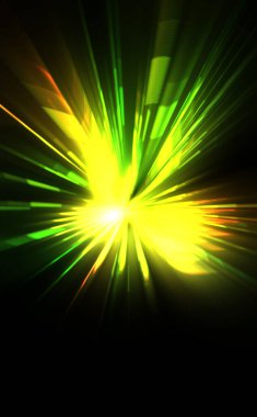 Fütürist mercek patlaması. Parlayan parçacıkları ve çizgileri olan ışık patlaması yıldızı. Güzel soyut ışın arkaplanı.