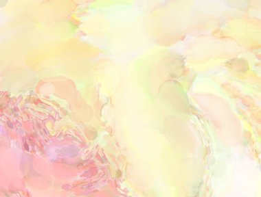 Yumuşak suluboya duvar kağıdı. Hafifçe fırçalanmış renkleri olan sanatsal bir resim. Pastel renkler arkaplana dokunmuş. Soyut duvar sanatı..