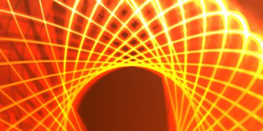 Işık dalgalarının neon renkli soyut tasarımı. Dijital arka plan ve neon ışığı parlama efekti. Parlak ışınlar duvar kağıdı.