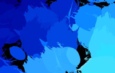 Vahşi fırça darbeleriyle yaratıcı soyut resim. Artistik fırça darbeleriyle donatılmış. Renkli ve canlı bir tasvir. Boyalı sanat.