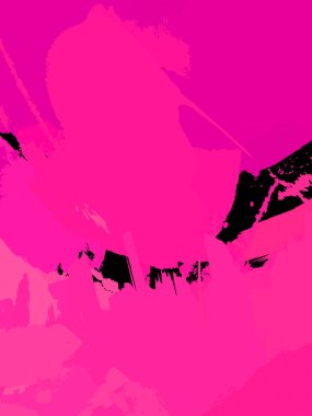 Vahşi fırça darbeleriyle yaratıcı soyut resim. Artistik fırça darbeleriyle donatılmış. Renkli ve canlı bir tasvir. Boyalı sanat.