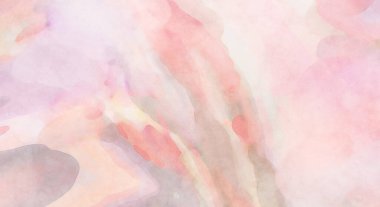 Pastel renklerde suluboya resim. Poster, duvar sanatı, afiş, kart, kitap kapağı ya da ambalaj için rahatlatıcı kompozisyonun yumuşak renkli çizimi. Modern fırça darbeleri resim.