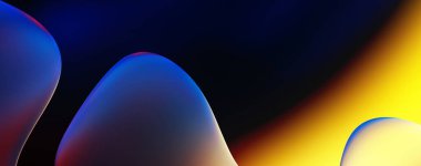 Soyut arkaplan. Değişken renk değişim dalgaları, dinamik hareketlerle. Işık dalgalarının neon renkli soyut tasarımı. Duvar kağıdı, afiş, arkaplan, kart, kitap illüstrasyonu, web sitesi.