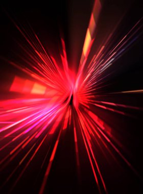 Fütürist mercek patlaması. Parlayan parçacıkları ve çizgileri olan ışık patlaması yıldızı. Güzel soyut ışın arkaplanı.