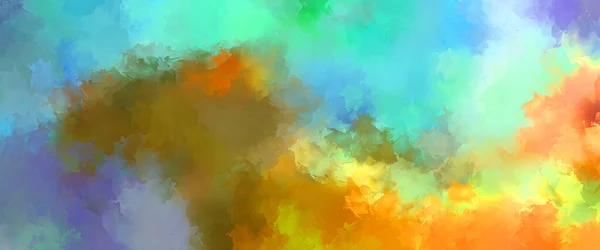 Abstract Background Colorful Brush Strokes Brushed Vibrant Wallpaper Painted Artistic — Stock Photo, Image