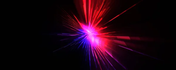 Futuristic Lens Flare Light Explosion Star Glowing Particles Lines Beautiful — Stock Photo, Image