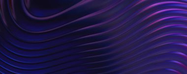 Soyut arkaplan. Renkli dalgalı yansıtıcı duvar kağıdı. Duvar kağıdı, afiş, arkaplan, kart, kitap kapağı veya web sitesi için grafiksel resimleme.