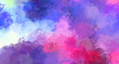 Yaratıcı soyut resim. Artistik fırça darbeleriyle donatılmış. Renkli ve canlı bir illüstrasyon. boyalı sanat.