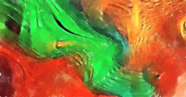 Modern sanat. Renkli çağdaş sanat eserleri. Renkli boya darbeleri. Soyut arkaplanda fırça darbeleri. fırça boyası.