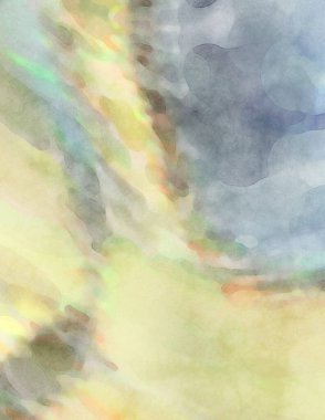 Pastel renklerde suluboya resim. Poster, duvar sanatı, afiş, kart, kitap kapağı ya da ambalaj için rahatlatıcı kompozisyonun yumuşak renkli çizimi. Modern fırça darbeleri resim.