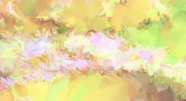 Alkol mürekkebini andıran rahatlatıcı fırça darbelerinin modern resmi. Poster, duvar sanatı, afiş, kart, kitap kapağı veya ambalaj için pastel renkli suluboya resim.