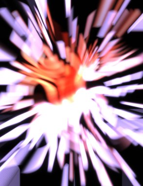 Işık parçacık izleri. Parlayan parçacıkları ve çizgileri olan ışık patlaması yıldızı. Güzel hareketli soyut ışın arkaplanı.