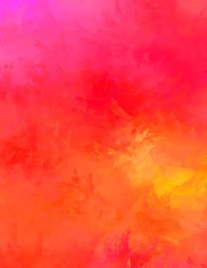 Renkli fırça darbelerinin 2D çizimi. Dekoratif desenli resim. canlı boya desenli arkaplan.