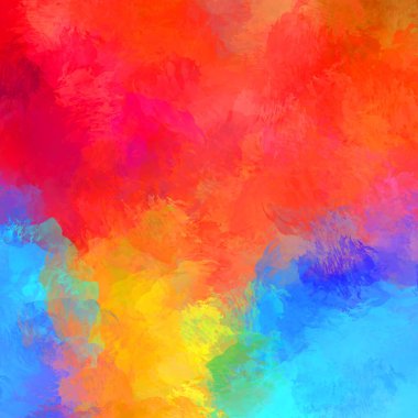 Duvar sanatı Eşsiz ve yaratıcı illüstrasyon. Fırça darbesi ile boyanmış. Renkli fırça darbelerinin soyut arkaplanı. Fırçalanmış canlı duvar kâğıdı. Boyalı sanatsal yaratım.