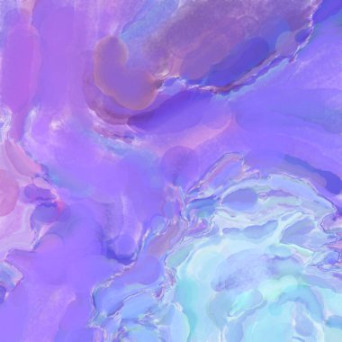 El yapımı sürreal soyut desenli suluboya. Modern sanatsal resim. 2D çizim. Arkaplan boyası karışımı. Yaratıcı duvar sanatı. Çağdaş sanat.