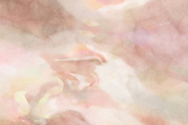 Pastel renklerde suluboya resim. Poster, duvar sanatı, afiş, kart, kitap kapağı ya da ambalaj için rahatlatıcı kompozisyonun yumuşak renkli çizimi. Modern fırça darbeleri resim.