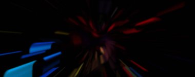 Işık parçacık izleri. Parlayan parçacıkları ve çizgileri olan ışık patlaması yıldızı. Güzel hareketli soyut ışın arkaplanı.