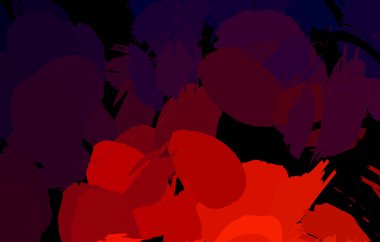 Vahşi fırça darbeleriyle yaratıcı soyut resim. Artistik fırça darbeleriyle donatılmış. Renkli ve canlı bir tasvir. Boyalı sanat.