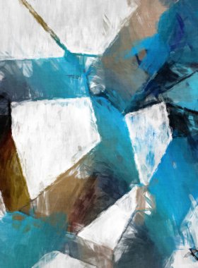 Soyut arkaplanda pürüzlü fırça darbeleri. Fırça boyası. Renkli boya darbeleri. Eşsiz duvar sanatı. Tuvaldeki modern sanat. Renkli çağdaş sanat eserleri. 