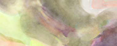 Yumuşak suluboya duvar kağıdı. Hafifçe fırçalanmış renkleri olan sanatsal bir resim. Pastel renkler arkaplana dokunmuş. Soyut duvar sanatı..