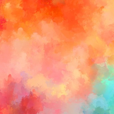 Canlı fırça darbeleriyle boyanmış. Renkli desenli resim. Fırçalanmış duvar kağıdını boya.