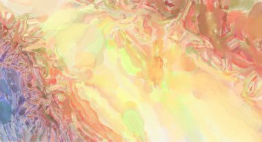 Yumuşak suluboya duvar kağıdı. Hafifçe fırçalanmış renkleri olan sanatsal bir resim. Pastel renkler arkaplana dokunmuş. Soyut duvar sanatı..