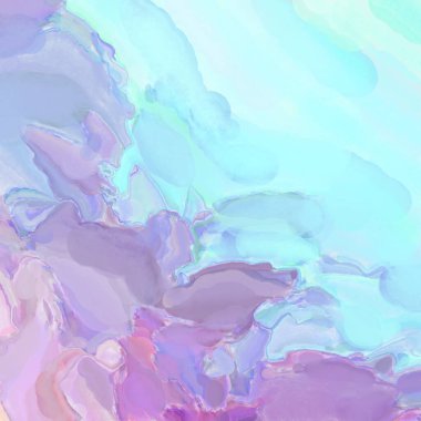 El yapımı sürreal soyut desenli suluboya. Modern sanatsal resim. 2D çizim. Arkaplan boyası karışımı. Yaratıcı duvar sanatı. Çağdaş sanat.