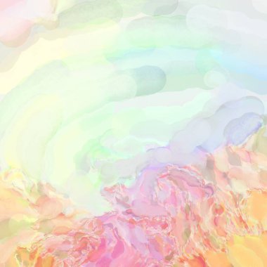 El yapımı sürreal soyut desenli suluboya. Modern sanatsal resim. 2D çizim. Arkaplan boyası karışımı. Yaratıcı duvar sanatı. Çağdaş sanat.