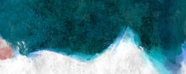 Soyut arkaplanda pürüzlü fırça darbeleri. Fırça boyası. Renkli boya darbeleri. Eşsiz duvar sanatı. Tuvaldeki modern sanat. Renkli çağdaş sanat eserleri. 