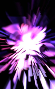 Işık parçacık izleri. Parlayan parçacıkları ve çizgileri olan ışık patlaması yıldızı. Güzel hareketli soyut ışın arkaplanı.