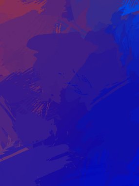 Fırça darbesi ile boyanmış. Sanatsal canlılık ve renkli duvar kâğıdı. Kaotik resim. Taranmış Boyalı Soyut Arkaplan. 